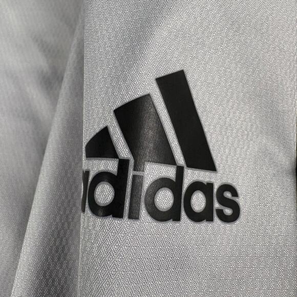 Adidas Jacket Mens Size XL Gray Full Zip Climastorm Windbreaker Lightweight - Picture 5 of 16